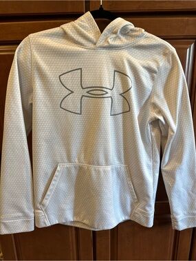 Under Armour Kids Light Gray Logo Pullover Hoodie